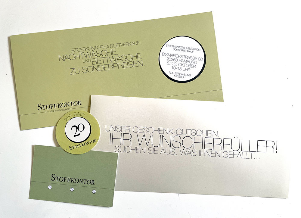 Corporate Identity eines Ladengeschäfts mit Onlineshop für Bettwäsche und Accessoires